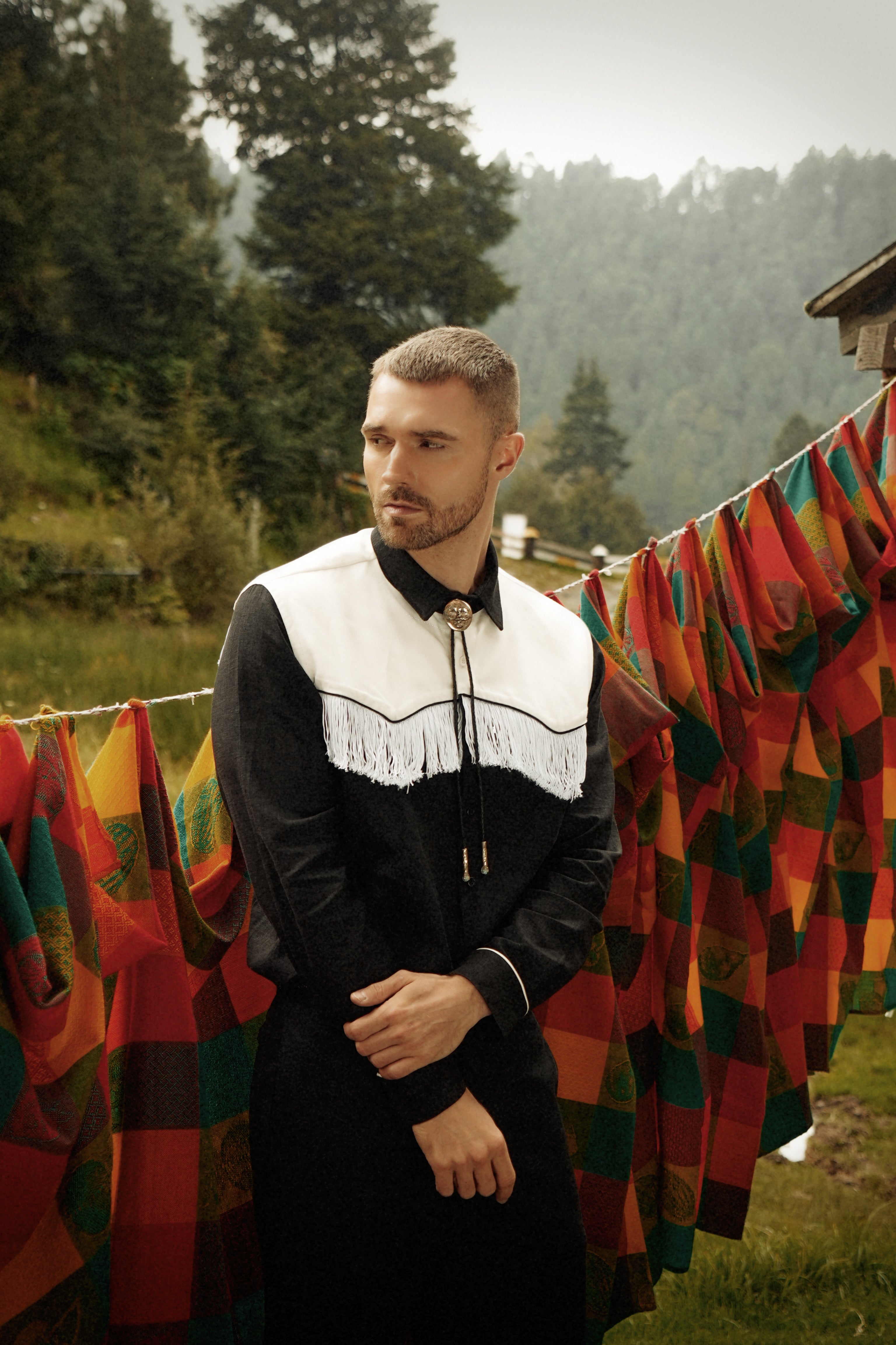 Lum black linen shirt