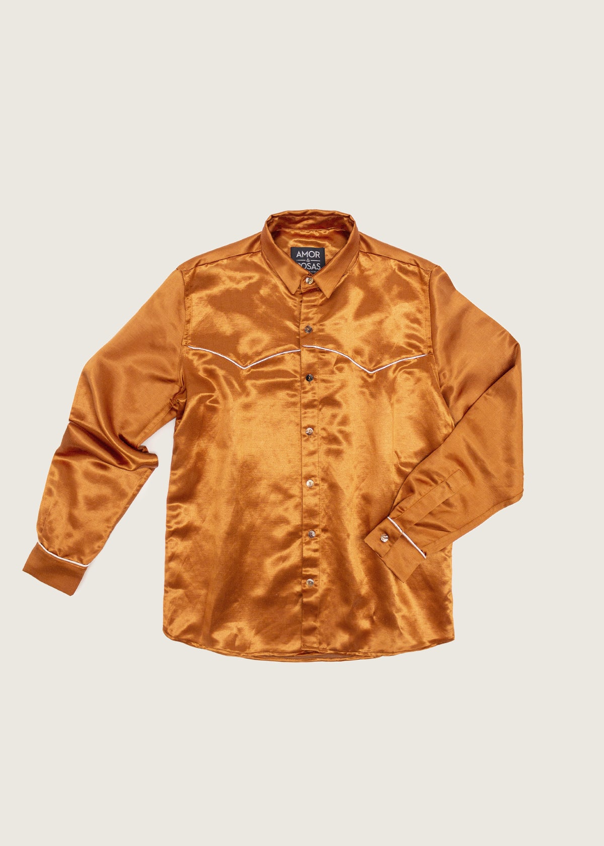 Camisa Lum Seda terracota