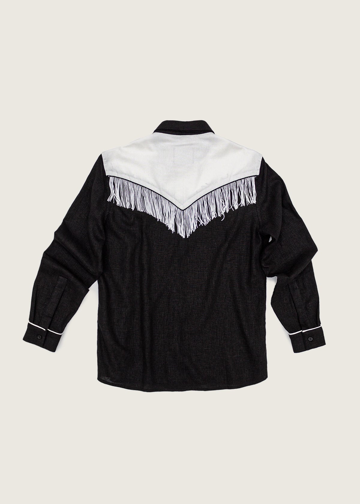 Camisa Lum Lino Blanco y Negro