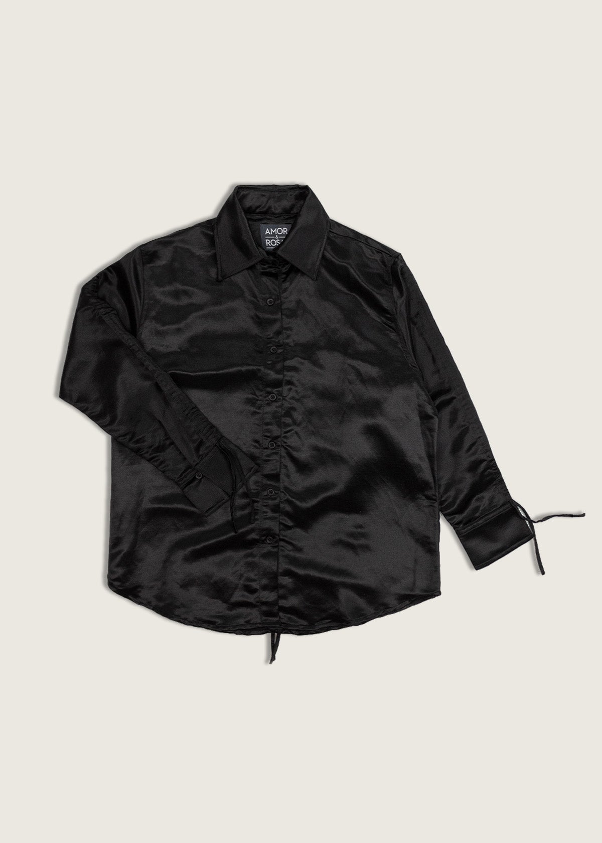 Silk drawstring shirt