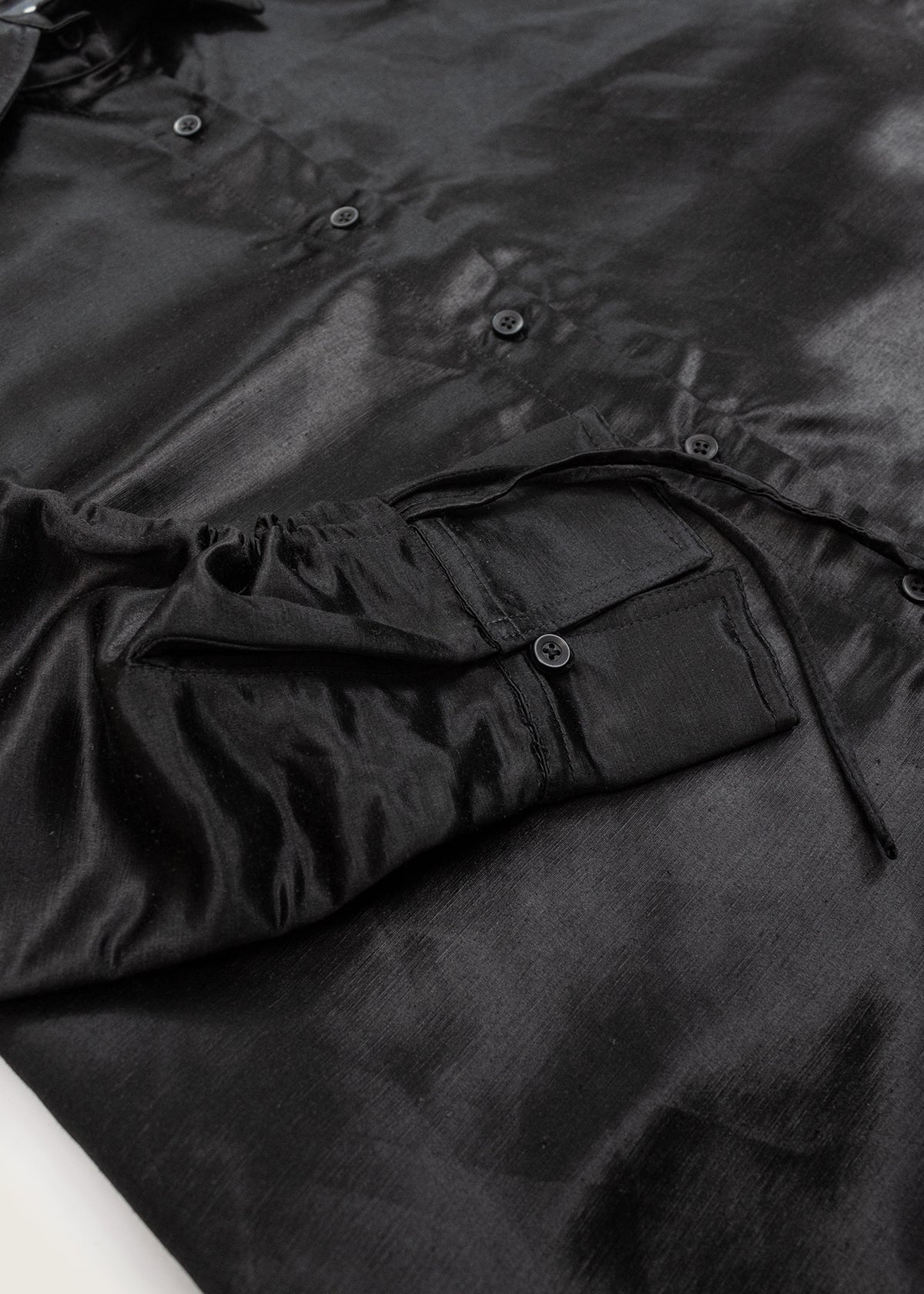 Silk drawstring shirt