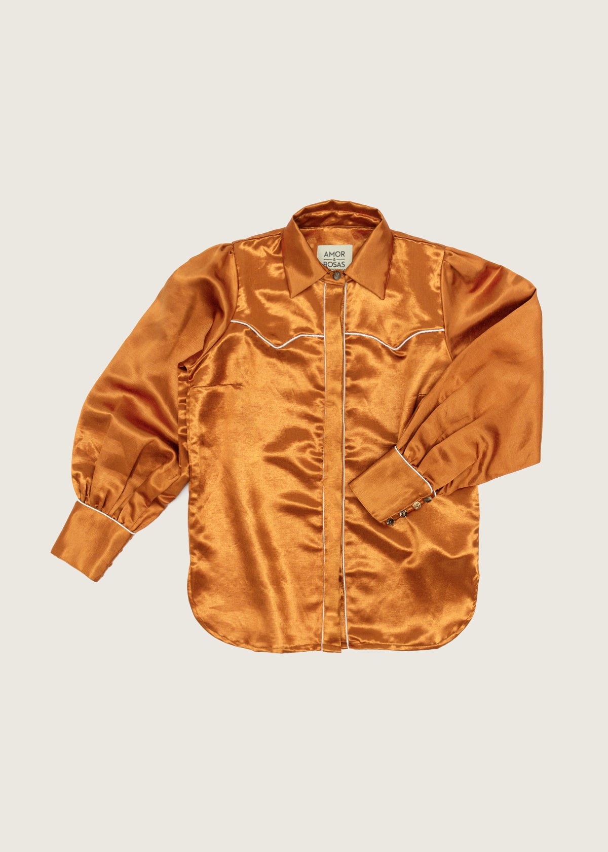 Xan Terracotta Silk Blouse