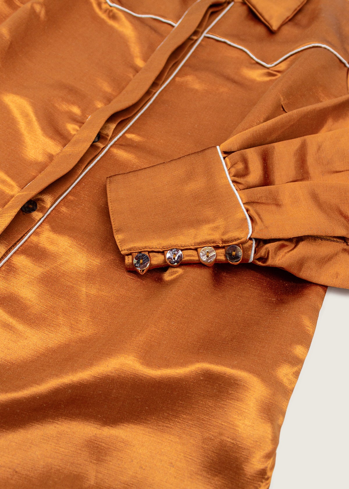 Xan Terracotta Silk Blouse