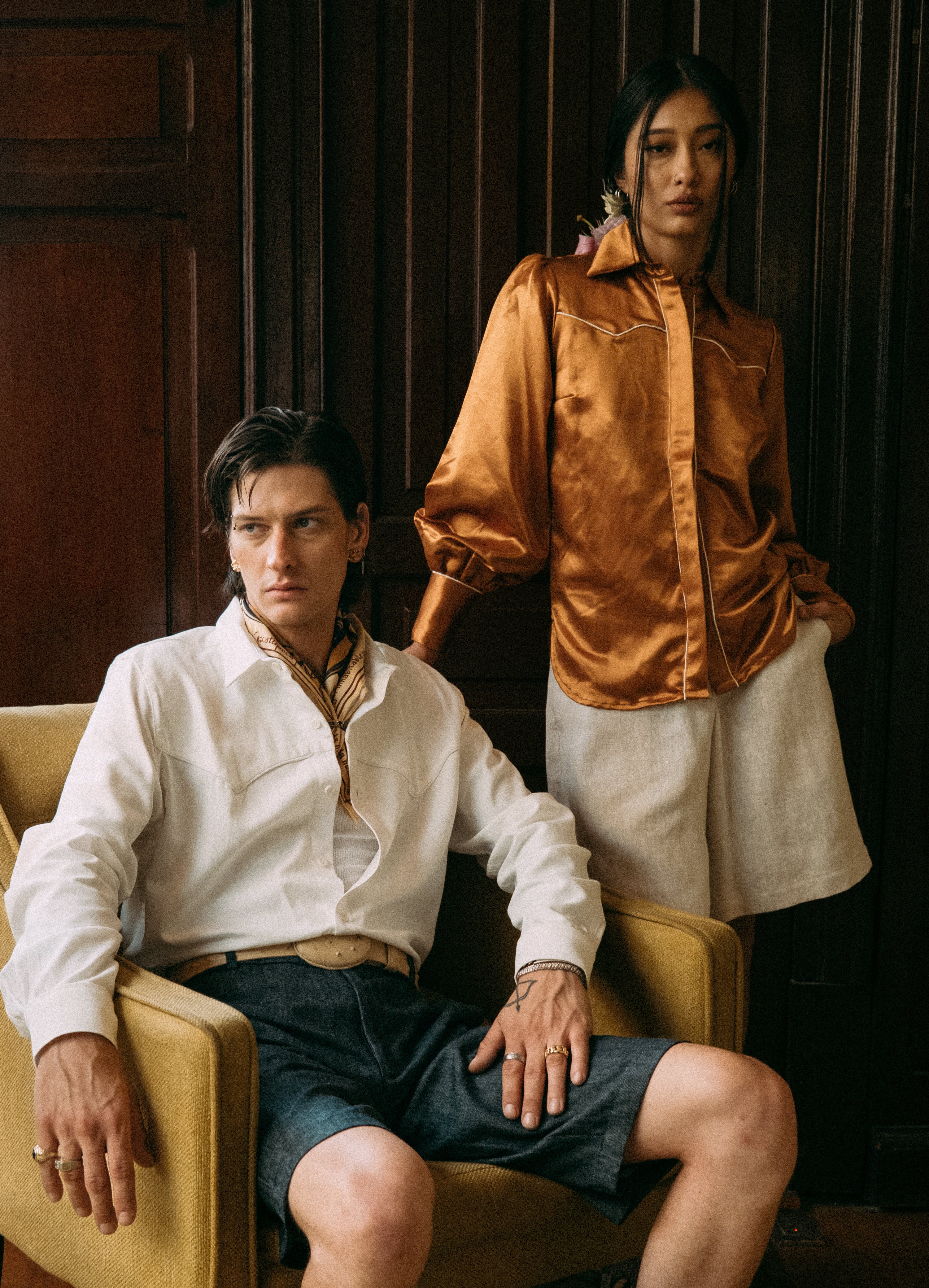 Xan Terracotta Silk Blouse