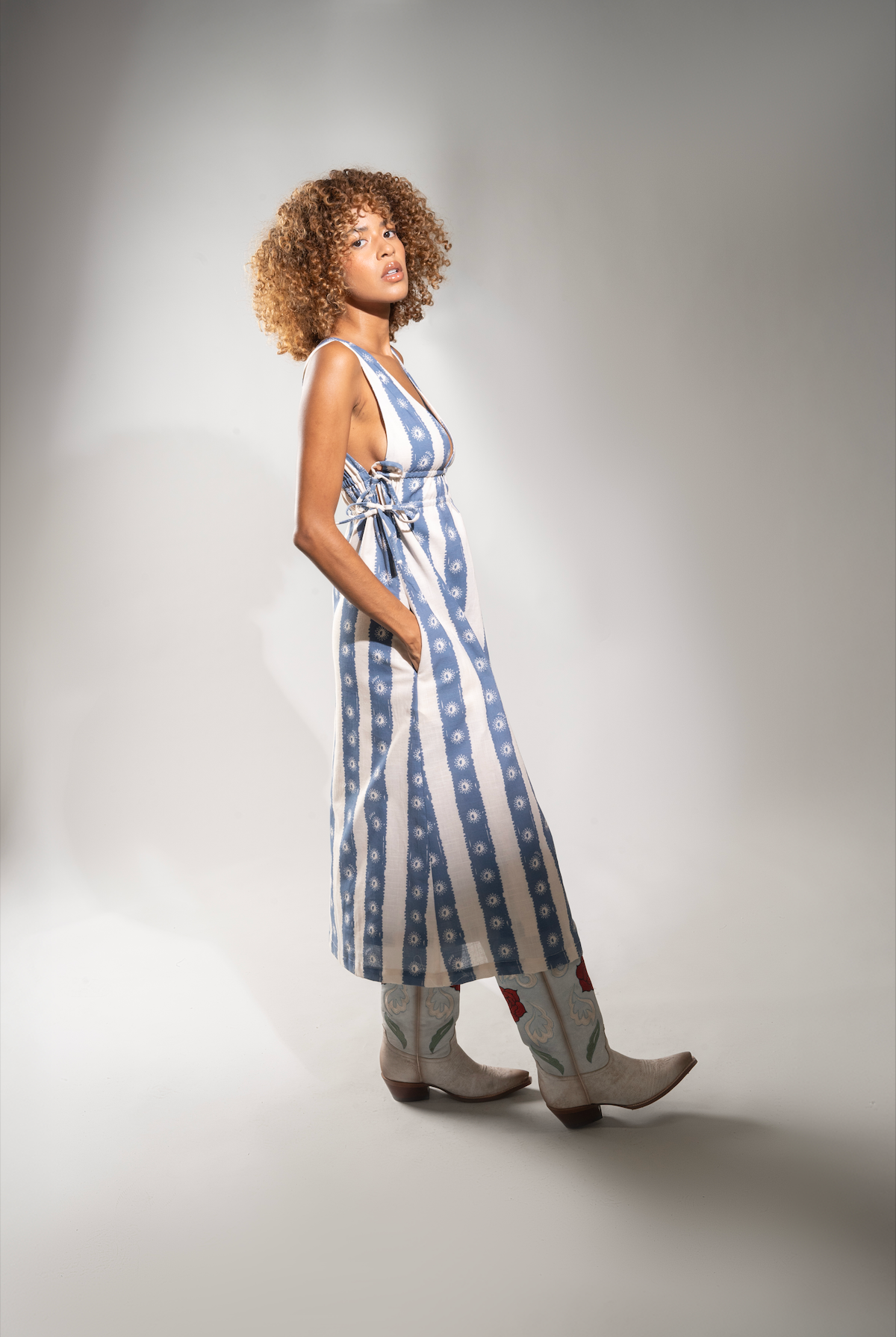 Vestido V Estampado Soles