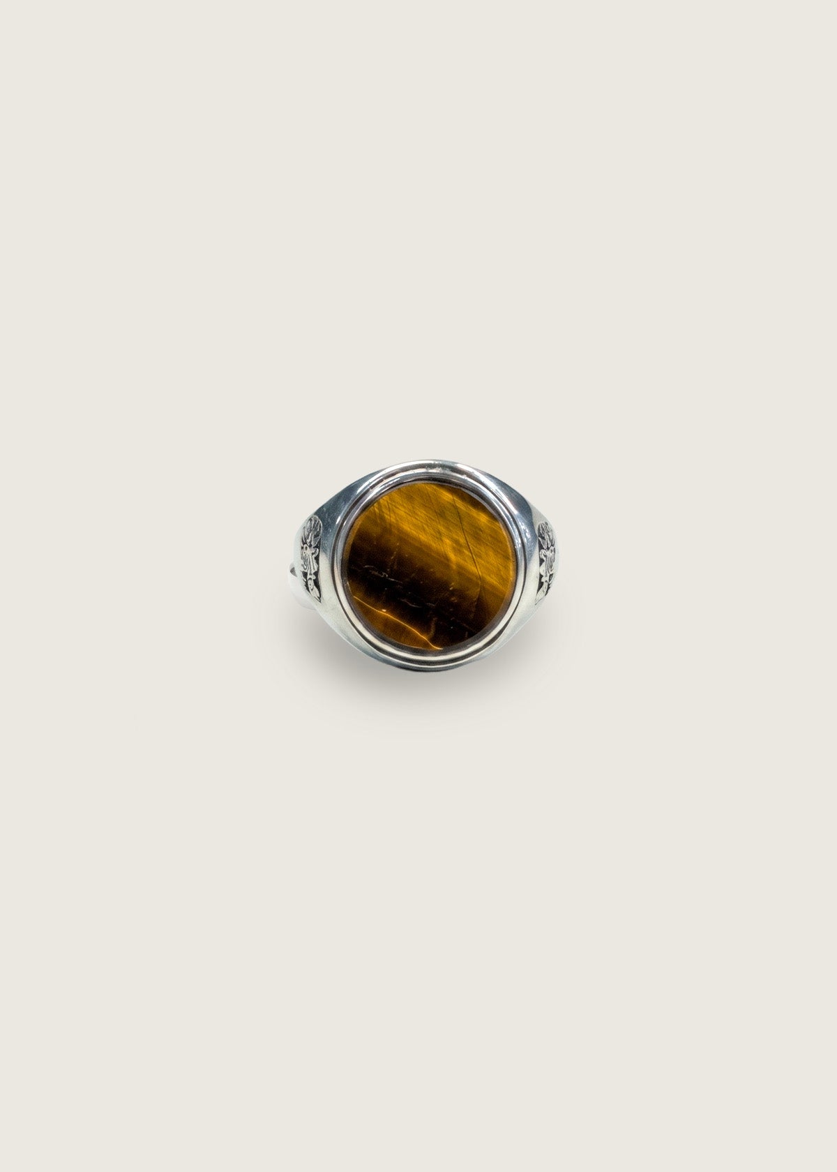 Quetzalcóatl Circle Ring Ojo de Tigre