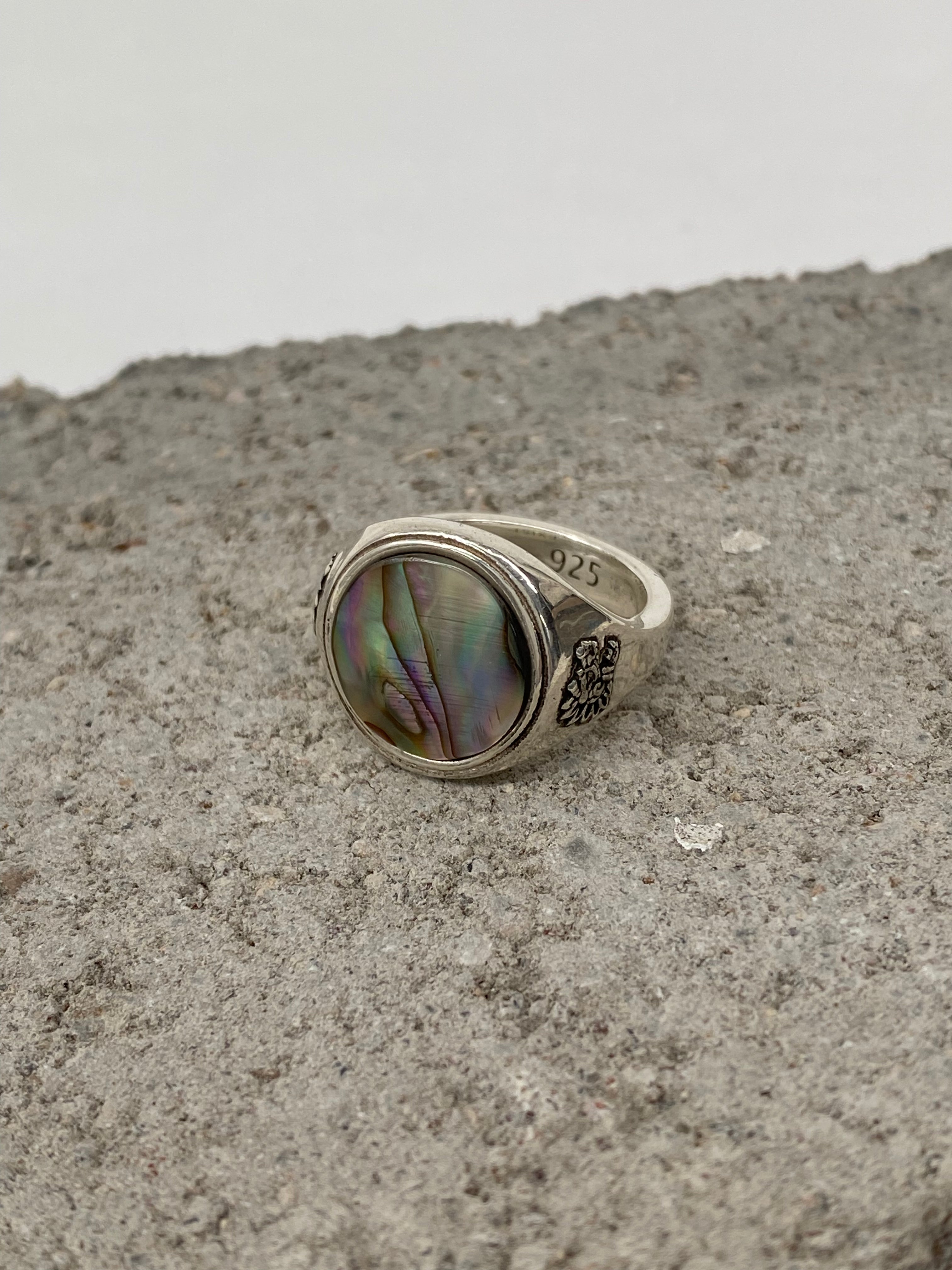 Quetzalcoatl Circle Ring Abalone