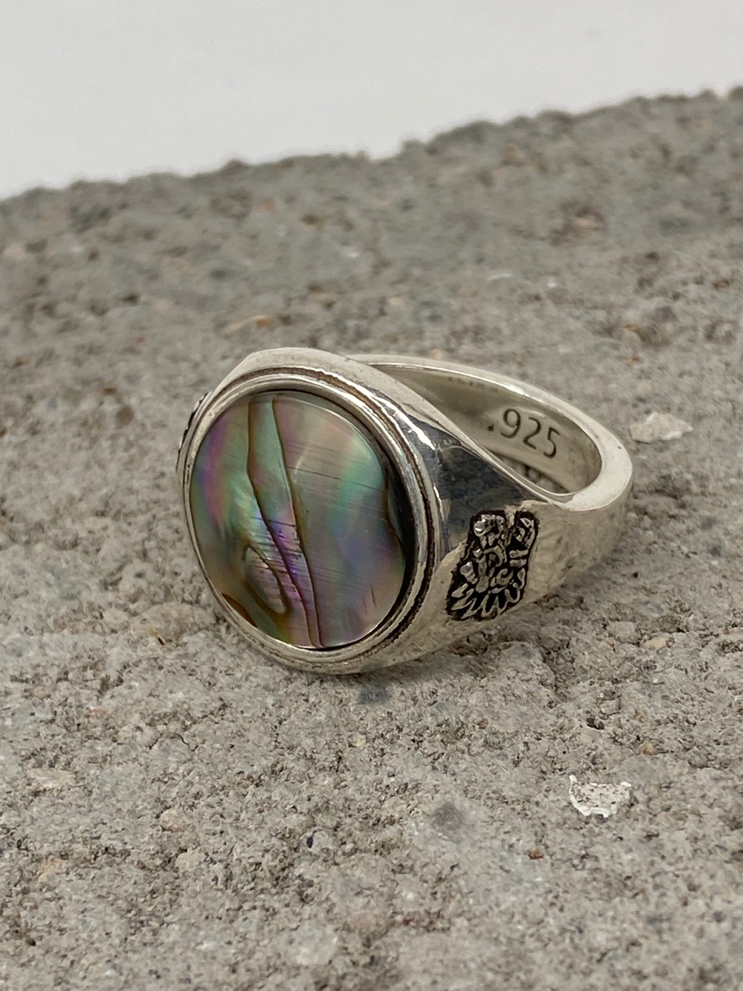 Quetzalcoatl Circle Ring Abalone