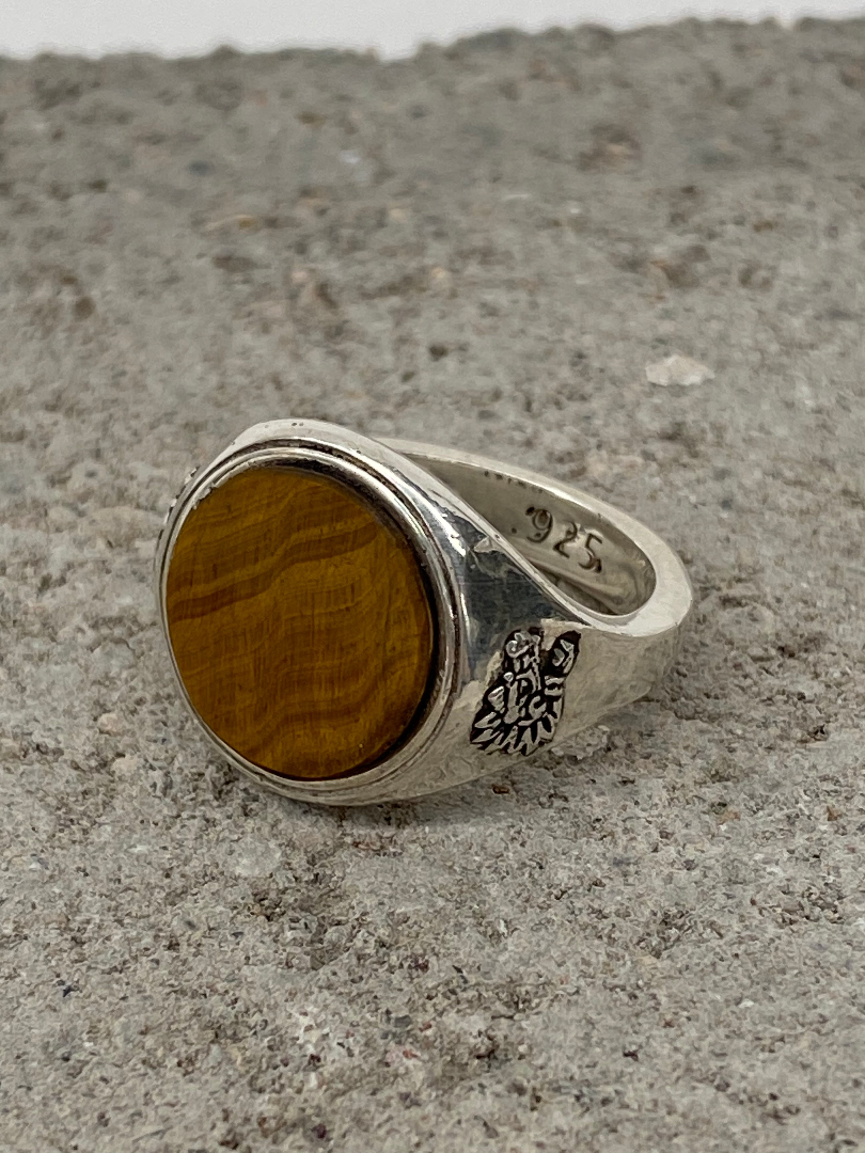 Quetzalcoatl Circle Ring Tiger's Eye