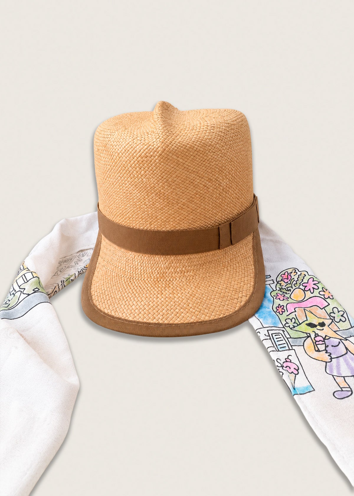 Sombrero Lucienne con Mascada por Gladys Tamez