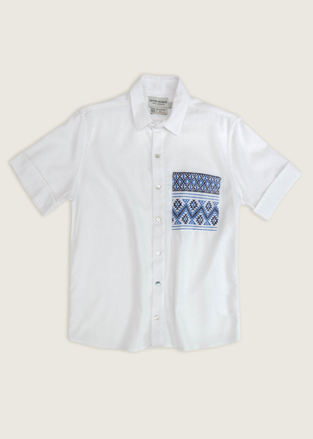 Camisa Bolsillo Telar Rombos